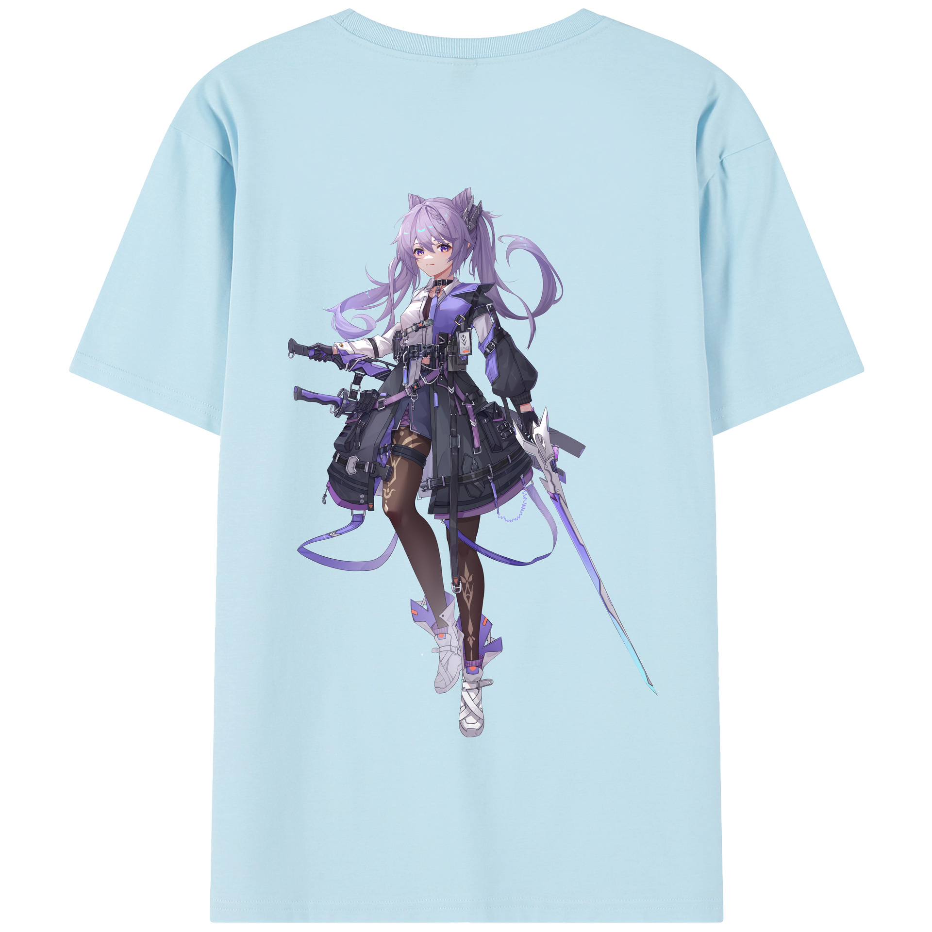 げんし神 刻晴 こくせい genshin Kokusei 綿100％半袖Tシャツ（背面プリント）